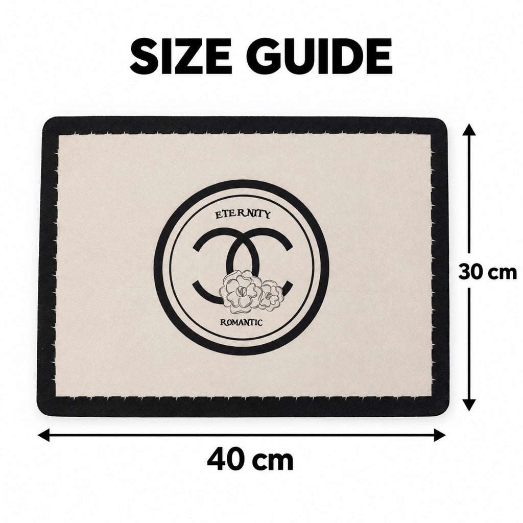 Black And Cream Bath Mat Soft Textured Absorbent Floor Rug (1 Pc 40x30 Cm)